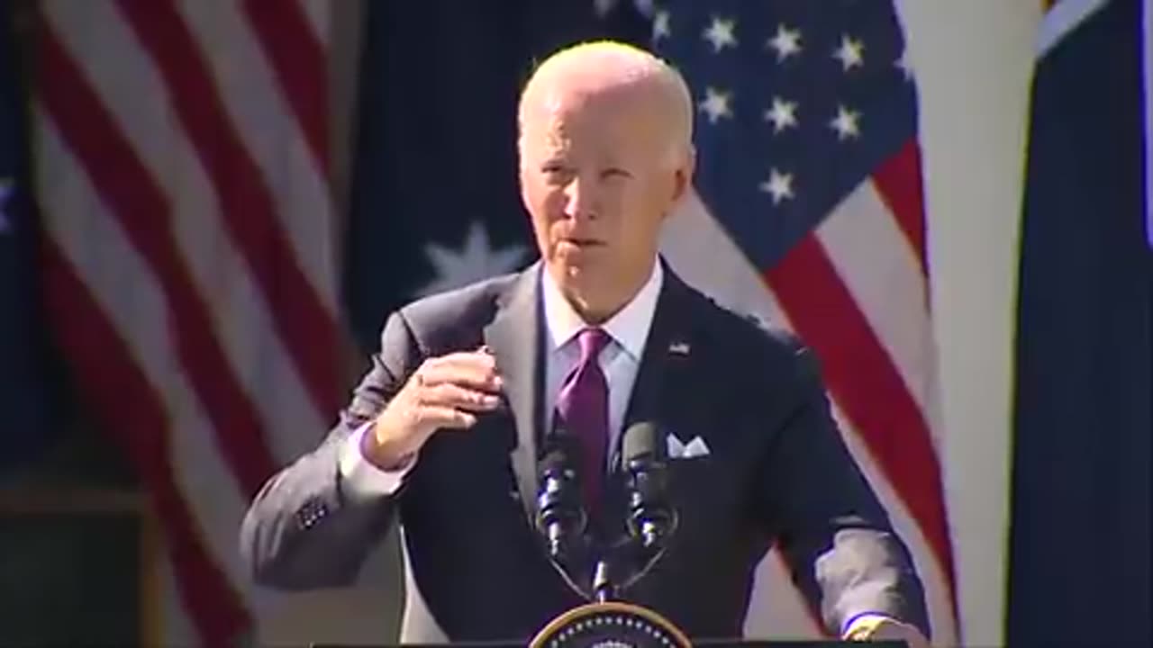 Biden starts rambling about a "proposal" to build a railroad "all the way through the Middle East