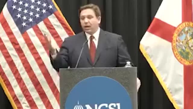 Desantis speaking about Biden's Radical Diviseness.