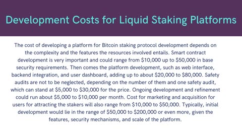 Bitcoin Staking Protocol Development