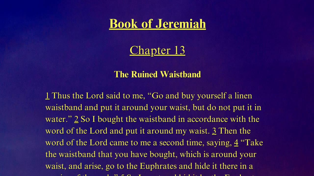 Christian Meme Video: Jeremiah Chapter 13 (07/14/2024)