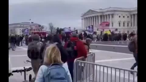 Cap Police waving in antifa plants