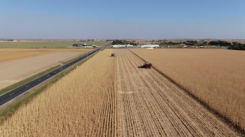 Fly toward combine