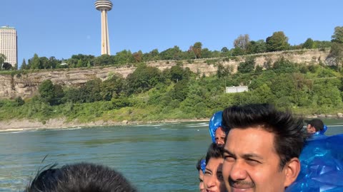 Passing the WildPlay Niagara Falls Zipline in front of old Ontario Power Company Generating Station