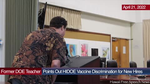 628 Ongoing Vaccine Discrimination Occuring Within HIDOE