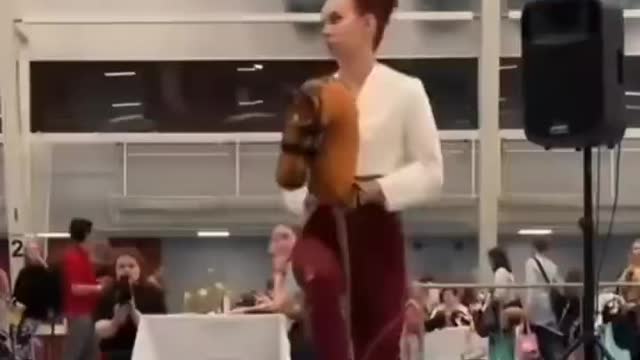 Advanced dressage and jumping competition 🤣