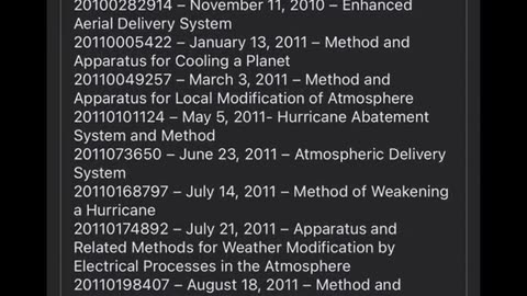 Geoengineering Patents