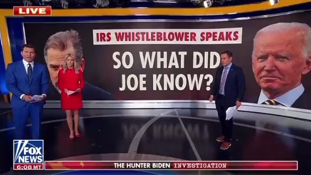 Fox News reveals IRS whistleblowers confirmed FBI knew Hunter Biden's laptop was authentic in 2019.