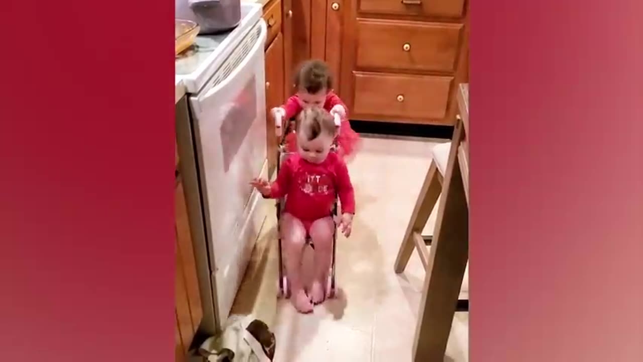 Funny cute Twin Babies