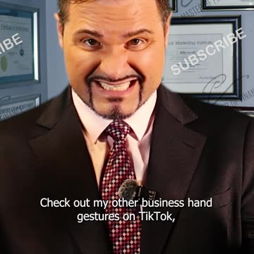 Business hand gestures! This one means "Clenched hand"