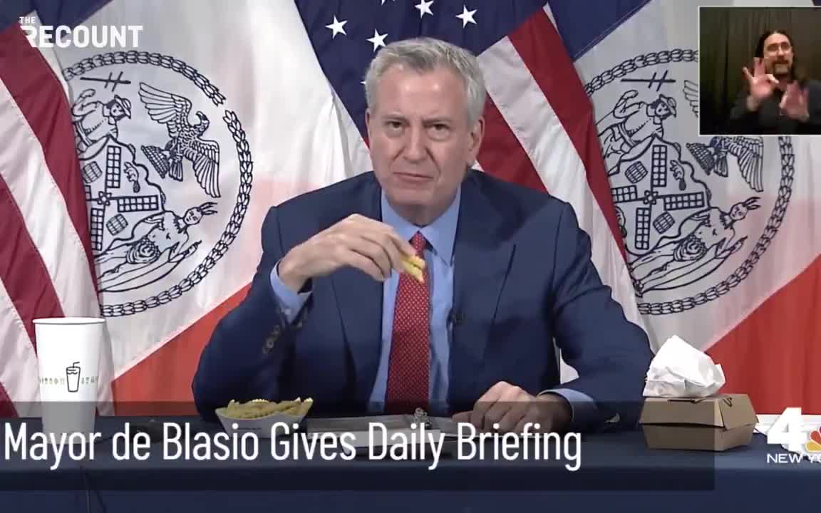 Bill DeBlasio Gives Most BIZARRE and Off-Putting Vaccination Pitch EVER