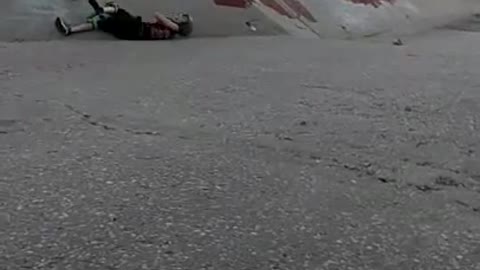 Shocking 25ft skateboarding crash