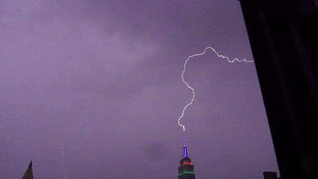 Lightning Strikes Empire State Building