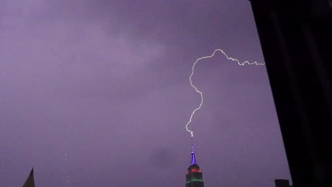 Lightning Strikes Empire State Building