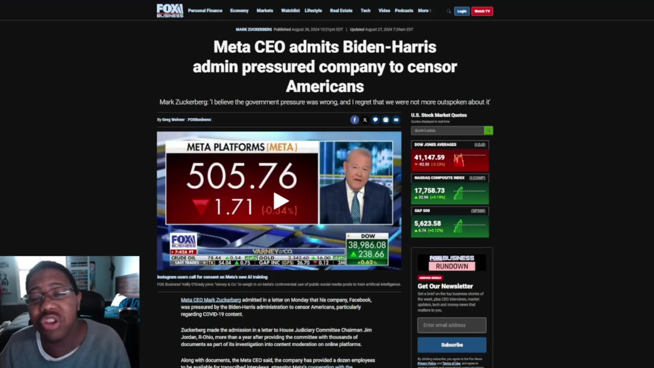 Zuckerberg's Election Support CUT & COLLUSION With Harris-Biden to CENSOR Americans