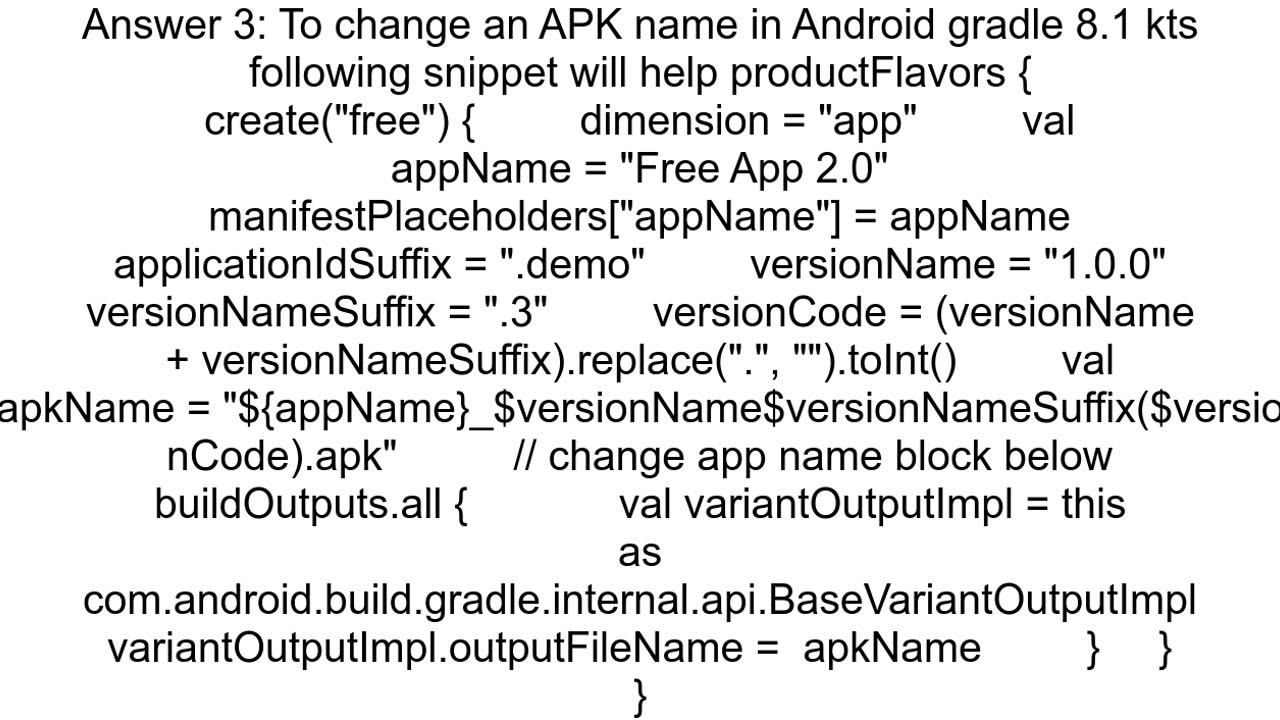 Android gradle plugin 810 change apk name