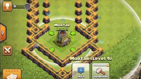 Mortar Upgrade level 1 to max level in Clash Of Clans