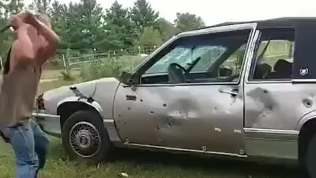 Baseball bat swings back at guys face