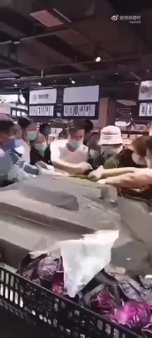 Compete and Struggle to get foods in China