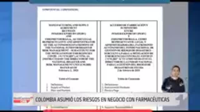 Contrato pfizer-colombia vacunas covid, "no nos haremos responsables por cualquier daño"