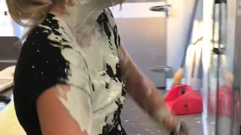 Server Gets Face Full of Ranch