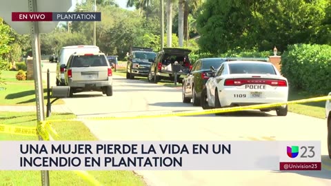 Policía investiga muerte de una mujer tras incendio en una casa de Plantantion