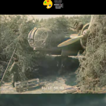 Soviet Troops Camouflage Bomber - Crafty COLOURIZED Footage 🇷🇺🛩️🎨🎥
