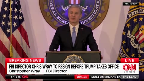 "The resignation of Christopher Wray is a great day for America..."