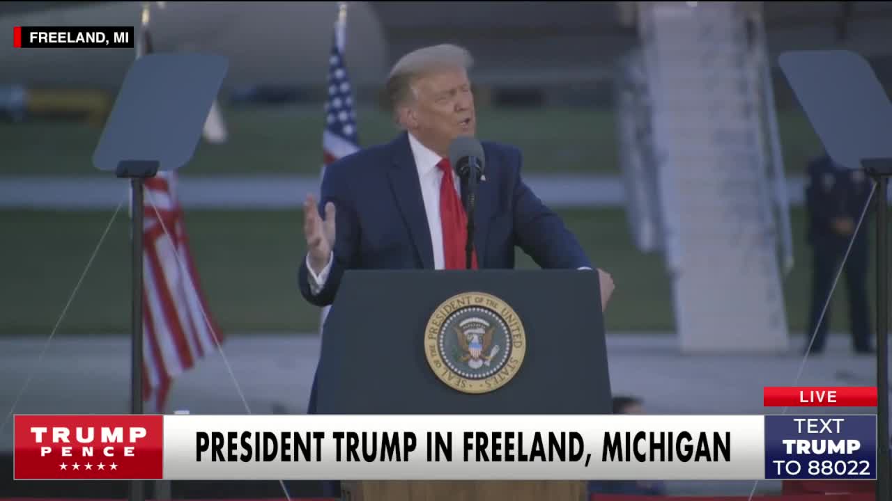 Trump Visibly Moved by "We Love You" Chant in Michigan