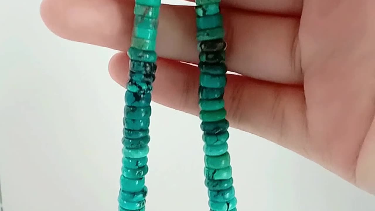 Natural Turquoise bead necklace Unique Turquoise Necklace Gift For Yoga Lover