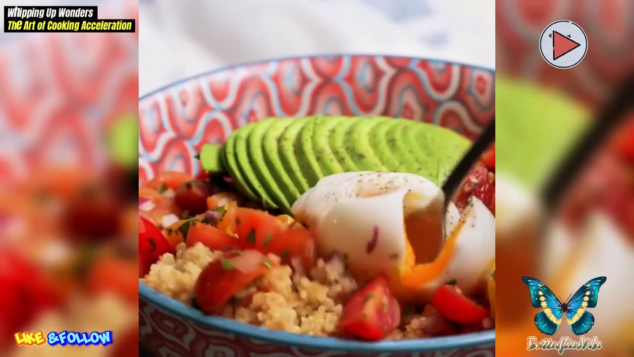 Breakfast Bowl Quinoa Avocado Tomato