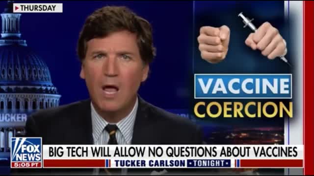 Tucker Carlson - 20210611 Follow-up to yesterdays Vaccine injuries story, plus Medical censorship.