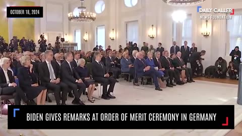 Biden Gives Remarks At Order Of Merit Ceremony In Germany