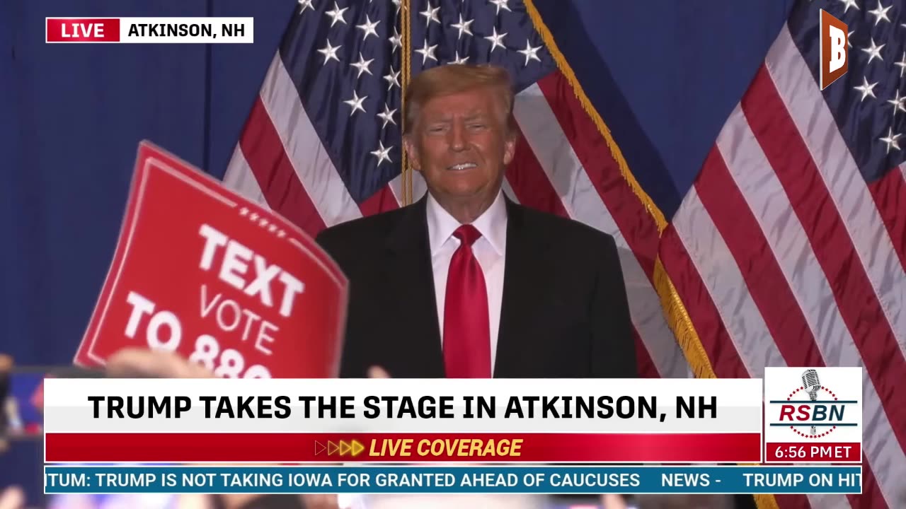 LIVE: Donald Trump Delivering Remarks in Atkinson, NH...