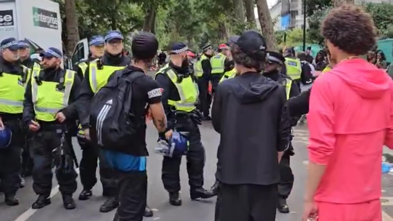 Atmosphere getting tense at the Notting Hill Carnival.