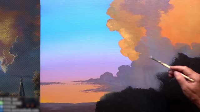 The painting process of the master of painting the sky, don't miss it if you are interested 2