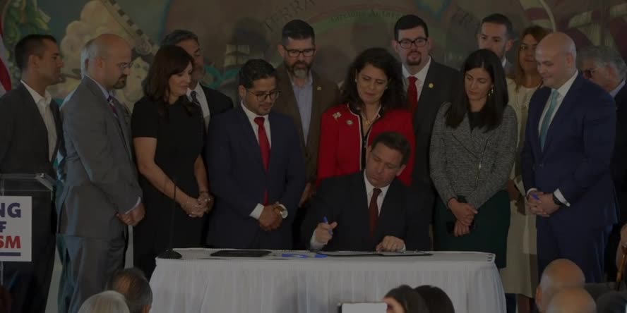 Florida Governor Ron DeSantis signs a bill that designates November 7 as "Victims of Communism Day"