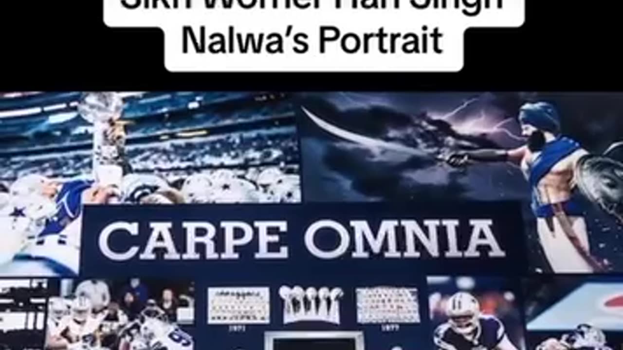 Dallas Cowboys Using Sikh Worrier Hari Singh Nalwa's Portrait