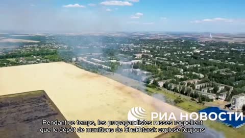 Meanwhile, Russian propagandists remind that the ammunition depot in Shakhtarsk is still detonating