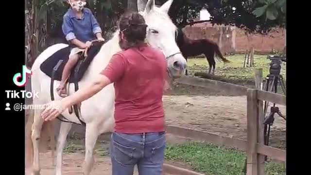 Noah in hippotherapy