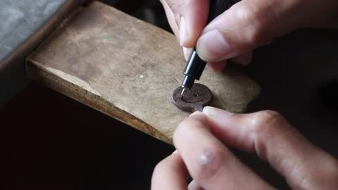 Prepare To Polish The Metal Block For Forming