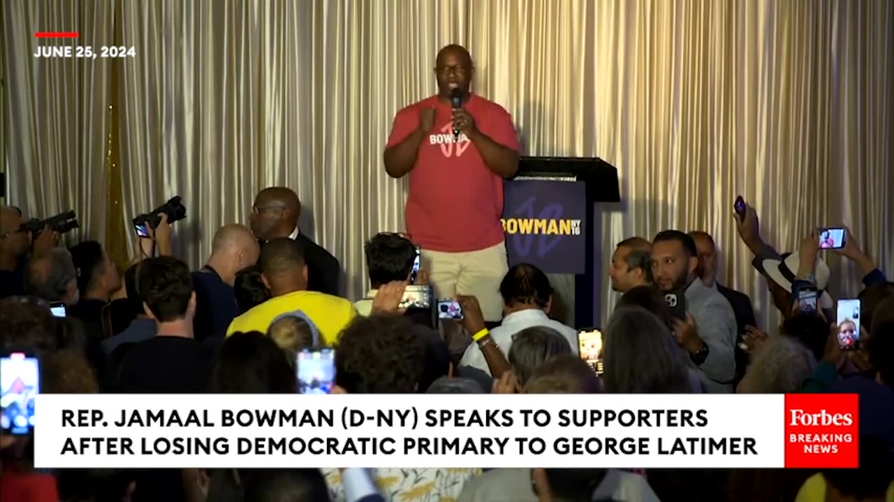 WATCH- Jamaal Bowman Reacts To Losing New York Congressional Democratic Primary To George Latimer