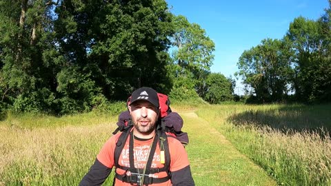 Walking out of the roman amphitheatre. Silchester. GoPro