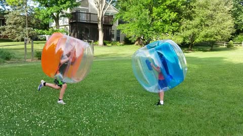 Backyard Inflatable "Bubble" Battles