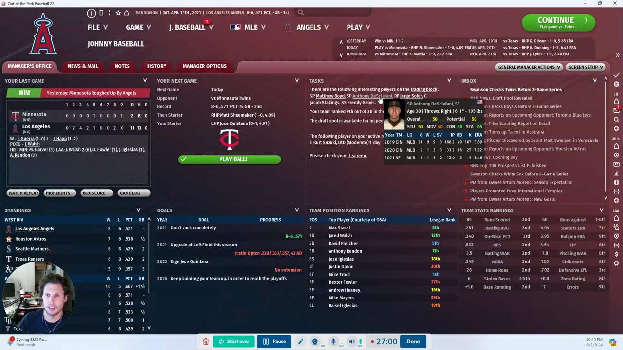 LA Angels - OOTP 22 - April trade!