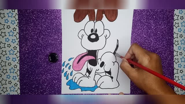 HOW TO DRAW THE PUPPY ODIE, GARFIELD'S BEST FRIEND