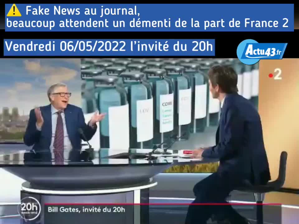 On French TV Bill Gates blatantly lies about whos dying!.. *See Description*