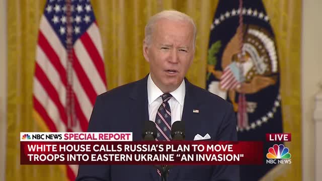 Biden Announces Sanctions Against Russia In Response To 'Invasion' Of Eastern Ukraine-