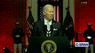 WATCH: Biden’s Crazy Speech Interrupted by Man Yelling in Megaphone