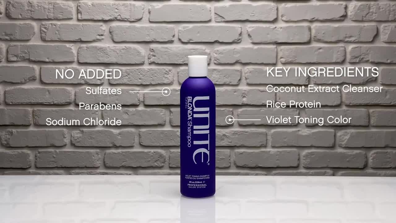 Try UNITE Hair’s Non-Toning Daily Purple Shampoo and Conditioner for Blondes