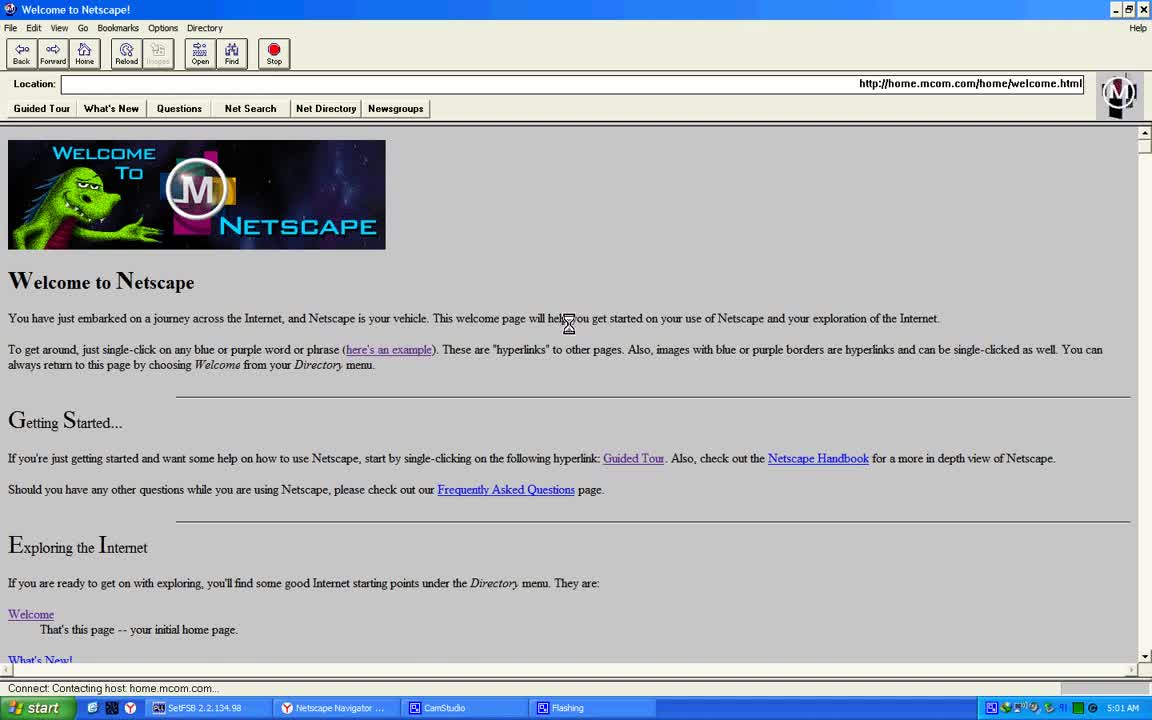 Netscape Navigator 0.91 (10/1994) on Windows XP!